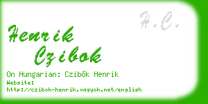 henrik czibok business card